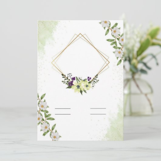 Invitation plate, Taille : 5" x 7", Papier : Matte (Debout devant)