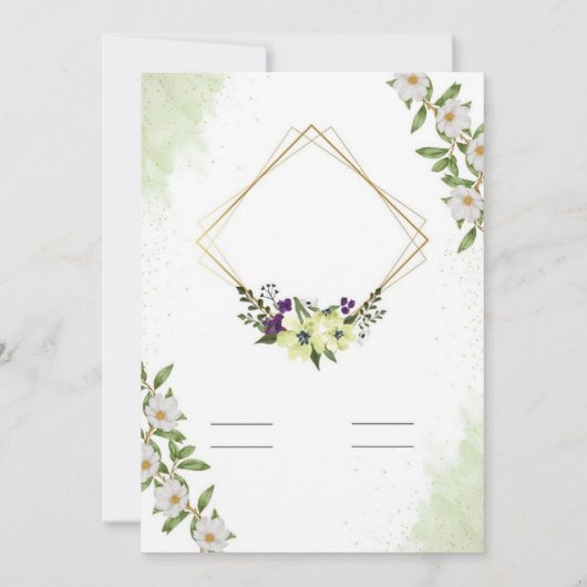 Invitation plate, Taille : 5" x 7", Papier : Matte (Dos)