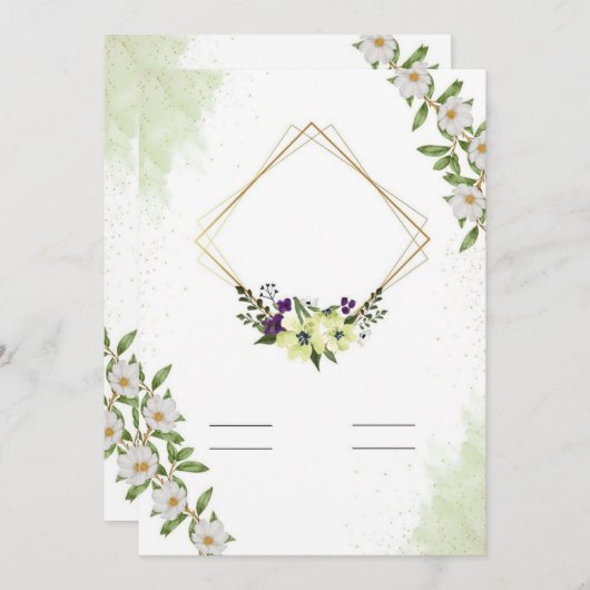 Invitation plate, Taille : 5" x 7", Papier : Matte (Devant / Derrière)