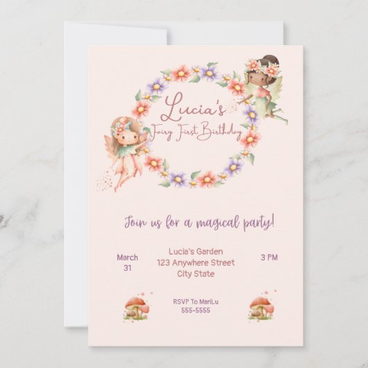 Invitation plate, Taille : 5" x 7", Papier : Signa (Devant)