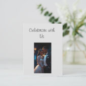 Invitation plate, taille : Couple mariage de 5 po (Debout devant)