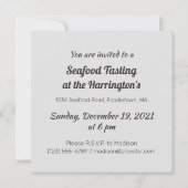 Invitation Plateau de fruits de mer en texte personnalisé (Dos)