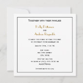 Invitation Plateau de Jeu d'Échecs et Pièces d'Échecs Art Vin (Dos)