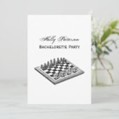 Invitation Plateau de Jeu d'Échecs et Pièces d'Échecs Art Vin (Debout devant)