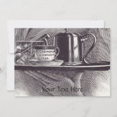 Invitation Plateau de thé vintage (Devant)