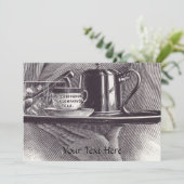 Invitation Plateau de thé vintage (Debout devant)