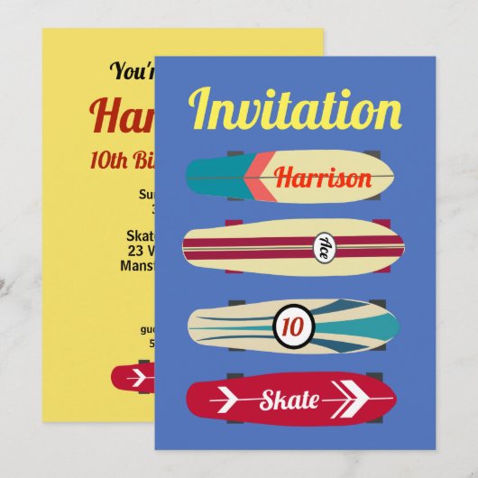 Invitation Platines vintages (Devant / Derrière)