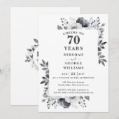 Invitation Platinum Accueille À 70 Anniversaire Mariage (Devant / Derrière)