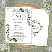 Invitation Platinum Greenery 70e anniversaire du Mariage