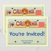 Invitation Plats de la Californie (Devant / Derrière)