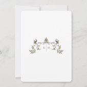 Invitation Plats victoriens Menu Mariage personnalisable (Dos)