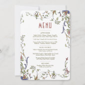 Invitation Plats victoriens Menu Mariage personnalisable (Devant)
