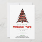 Invitation Playful Buffalo Check Holiday Celebration Invite (Devant)