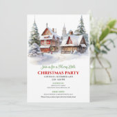 Invitation Playful Christmas scene cozy festive city invites (Debout devant)