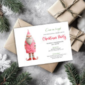 Invitation Playful Funny Santa Editable Holiday Party Invites