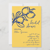 Invitation Playful Italian Handwritten Lemon Bridal Shower (Devant)