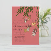 Invitation Playful Reindeer Dogs Christmas Illustration (Debout devant)