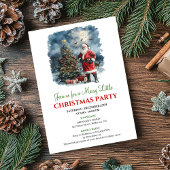 Invitation Playful Watercolor Christmas Scene Holiday Invite