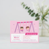 Invitation Playground Swing Girls Anniversaire fêtes Invitati (Debout devant)