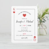 Invitation Playing Card Las Vegas Destination Wedding (Debout devant)