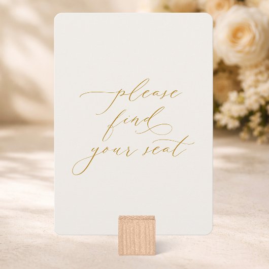 Invitation Please Find Your Seat Wedding Sign