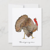 Invitation Pleine couleur Simple traditionnelle Turquie Thank (Dos)