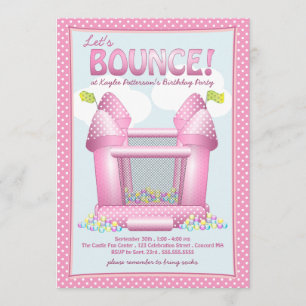 Invitation pleine d'entrain assez rose de fête