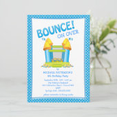 Invitation pleine d'entrain bleue lumineuse de (Debout devant)