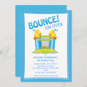 Invitation pleine d'entrain bleue lumineuse de (Devant / Derrière)