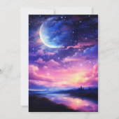 Invitation Pleine lune céleste Mariage Bachelorette Party (Dos)