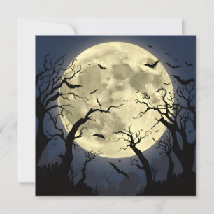 Invitation Pleine lune effrayante