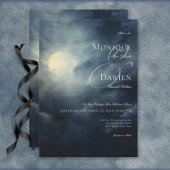 Invitation Pleine lune gothique foncé Mariage de nuit Sky