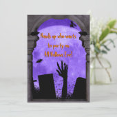 Invitation Pleine lune, Haunted Graveyard Halloween Déplaisan (Debout devant)