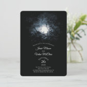 Invitation Pleine lune Lune Nuit Gothique Mariage (Debout devant)