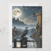 Invitation Pleine lune Nuit Château Halloween Dîner (Dos)