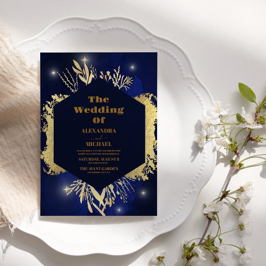 Invitation Pleine lune Sky Night sous les étoiles Mariage