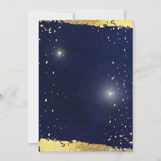 Invitation Pleine lune Sky Night sous les étoiles Mariage (Dos)