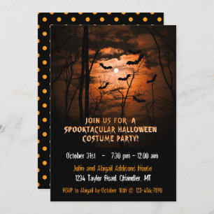 Invitation Pleine lune Spooktacular Halloween Costume Party