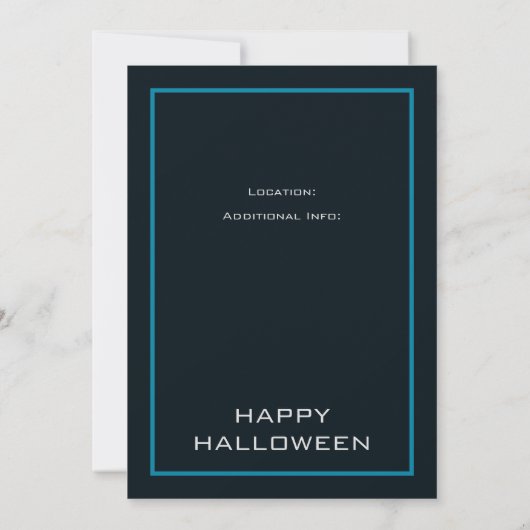 Invitation Pleine lune Transformation Parti Halloween (Dos)