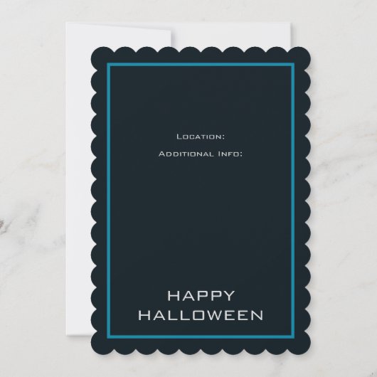 Invitation Pleine lune Transformation Parti Halloween (Dos)