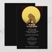 Invitation Pleine lune Werewolf Halloween (Devant / Derrière)