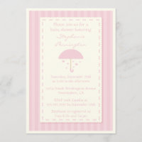 Pleuvoir l'invitation de baby shower de parapluie