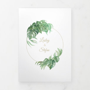 Invitation pliable en trois volets pour la plante 