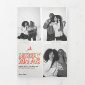 Invitation pliable en trois volets pour un Joyeux (Page de couverture)