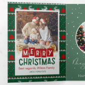 Invitation pliable en trois volets pour un Joyeux (Intérieur en premier)