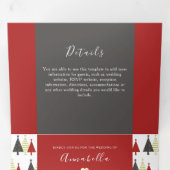Invitation pliable en trois volets pour un mariage (Intérieur en premier)