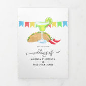 Invitation pliable en trois volets pour une Fiesta (Page de couverture)