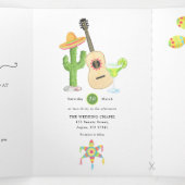 Invitation pliable en trois volets pour une Fiesta (Intérieur au milieu)