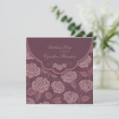 Invitation pliable Rose (Debout devant)