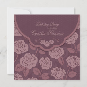 Invitation pliable Rose